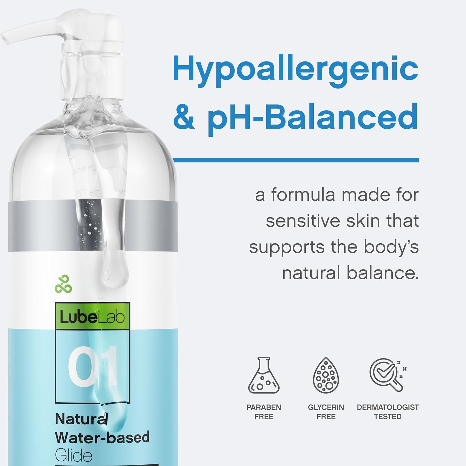 Thumbnail 2 de Lubelab Waterbased Lube 33 Fl Oz with Aloe & Vitamin E — Hypoallergenic, pH-balanced, Value Pack