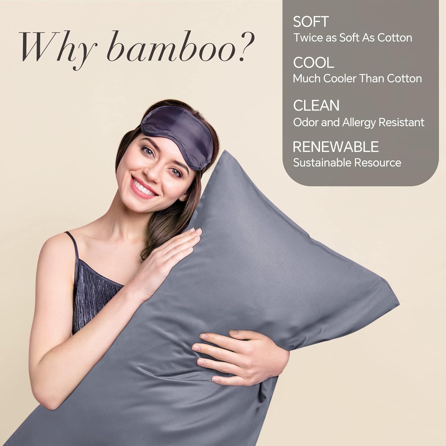 Thumbnail 1 de BEDELITE Body Pillow Cover 20x54 inches