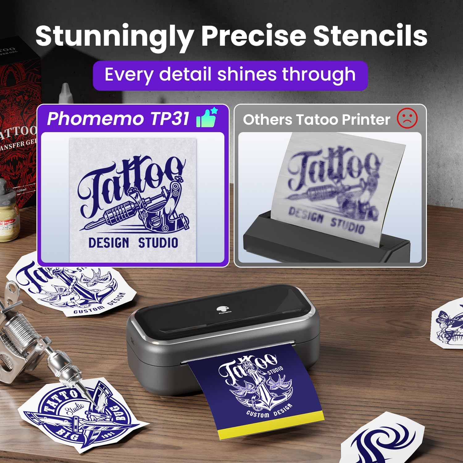 Thumbnail 5 de Phomemo TP31 Tattoo Drucker 80 mm