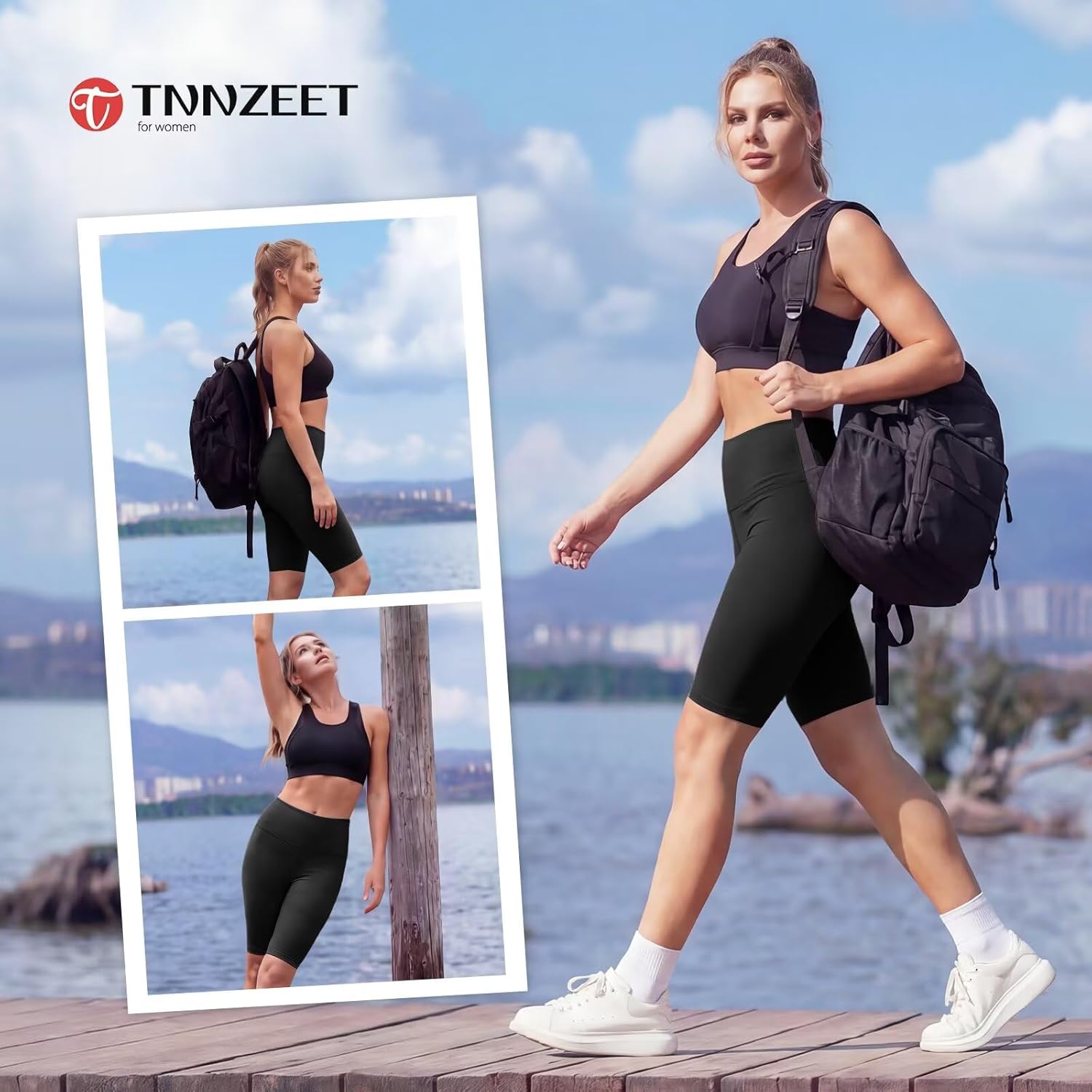 Thumbnail 2 de TNNZEET high-waisted cycling shorts for women – soft, anti-chafe biker leggings