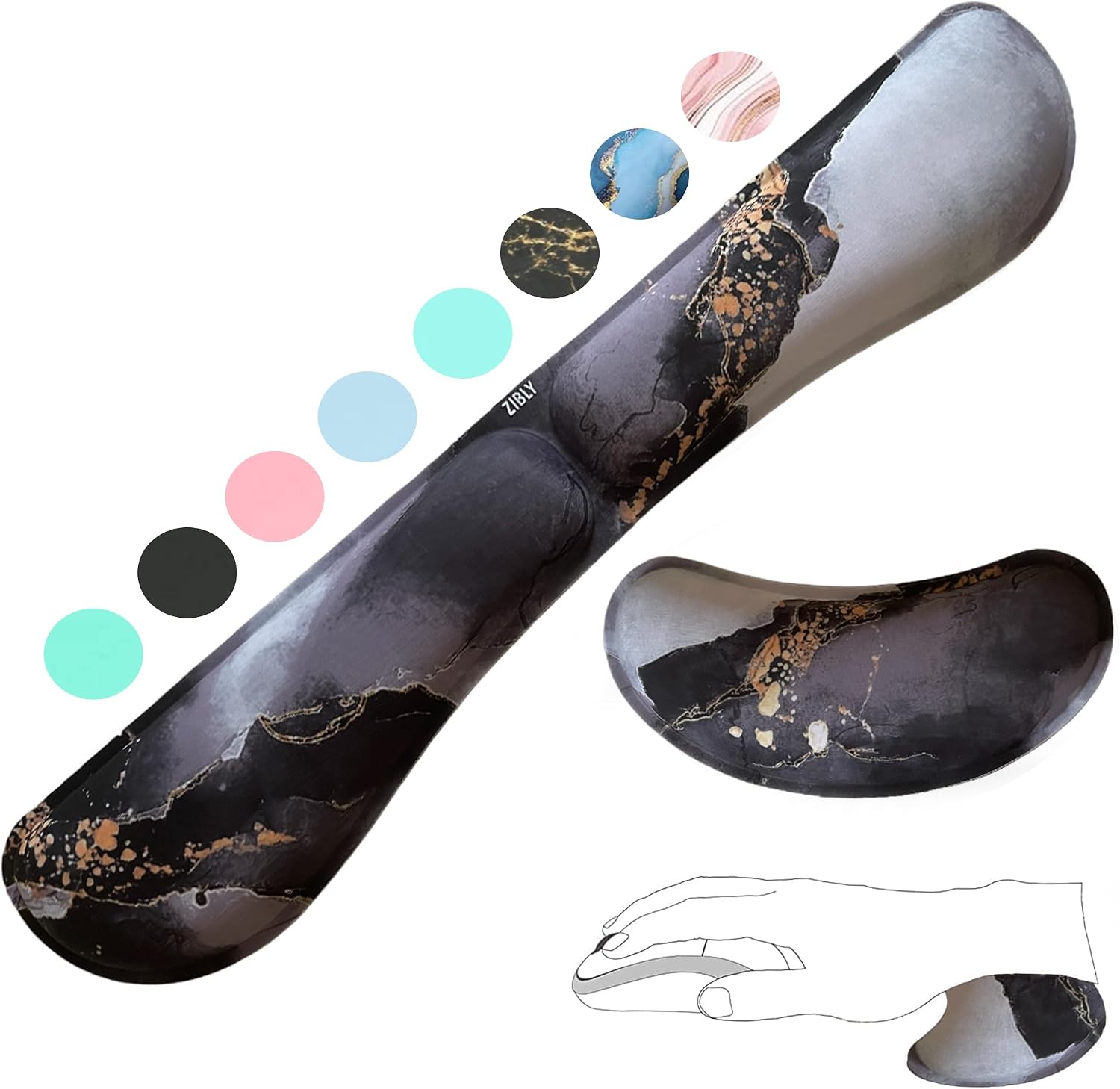 Detalle de ZIBLY Wrist Rest Keyboard and Mouse Set