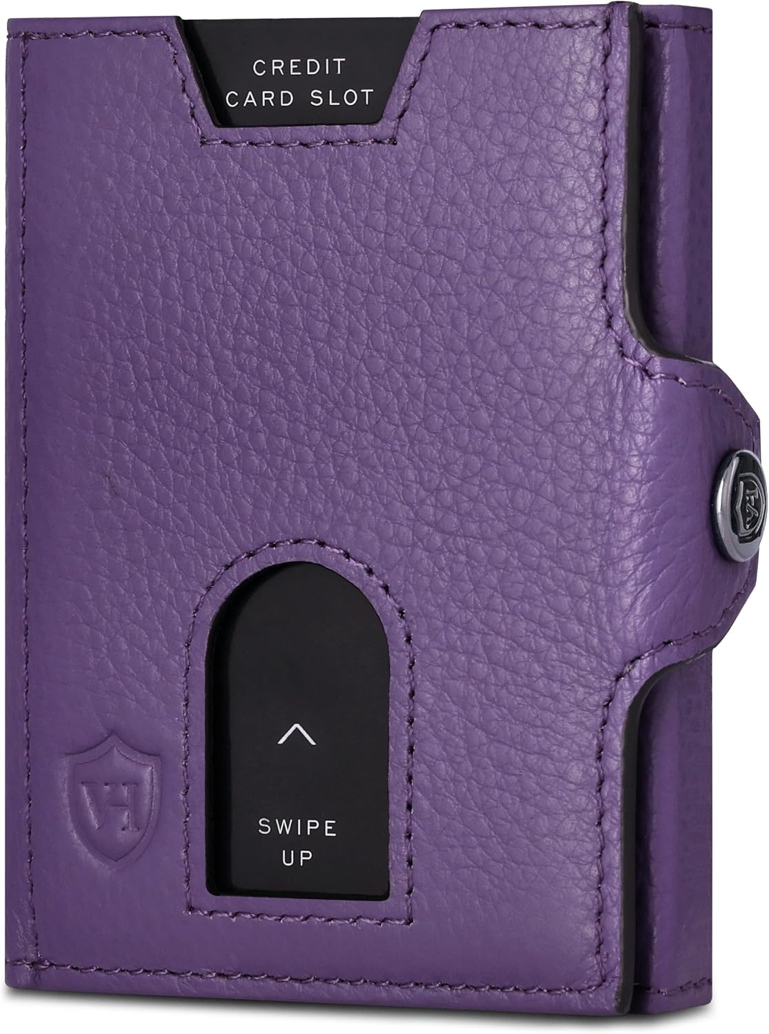 Detalle de VON HEESEN Slim Wallet mit RFID-Schutz – Leder-Kreditkartenetui im Querformat, klein & flach
