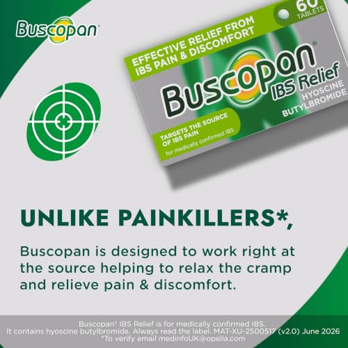 Thumbnail 2 de Buscopan IBS Relief Tablets 60 (Hyoscine butylbromide) – Quick Source‑Targeted Belly Pain Relief