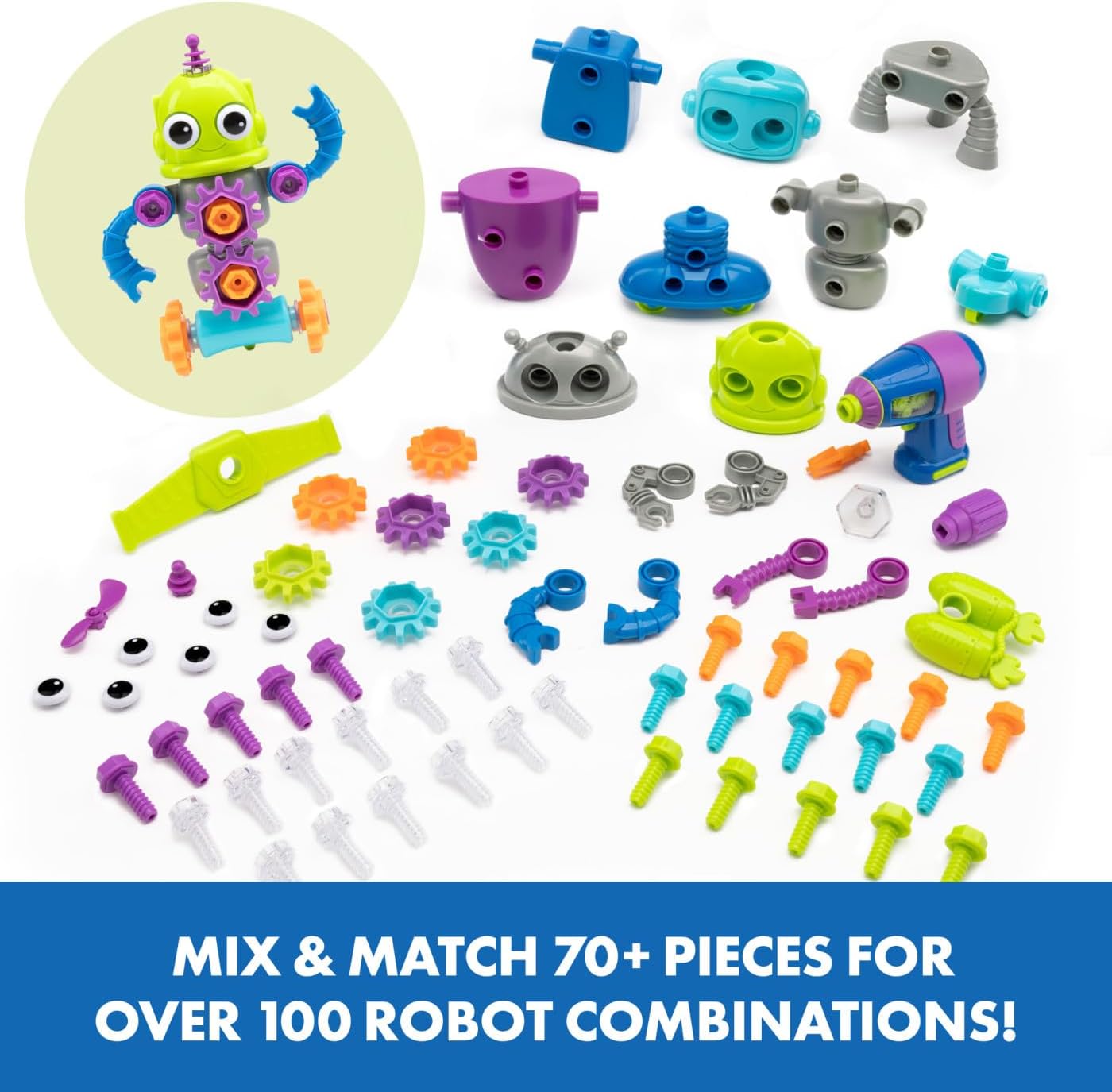 Thumbnail 2 de Educational Insights Design & Drill Workshop Robot Building Toy with Drill