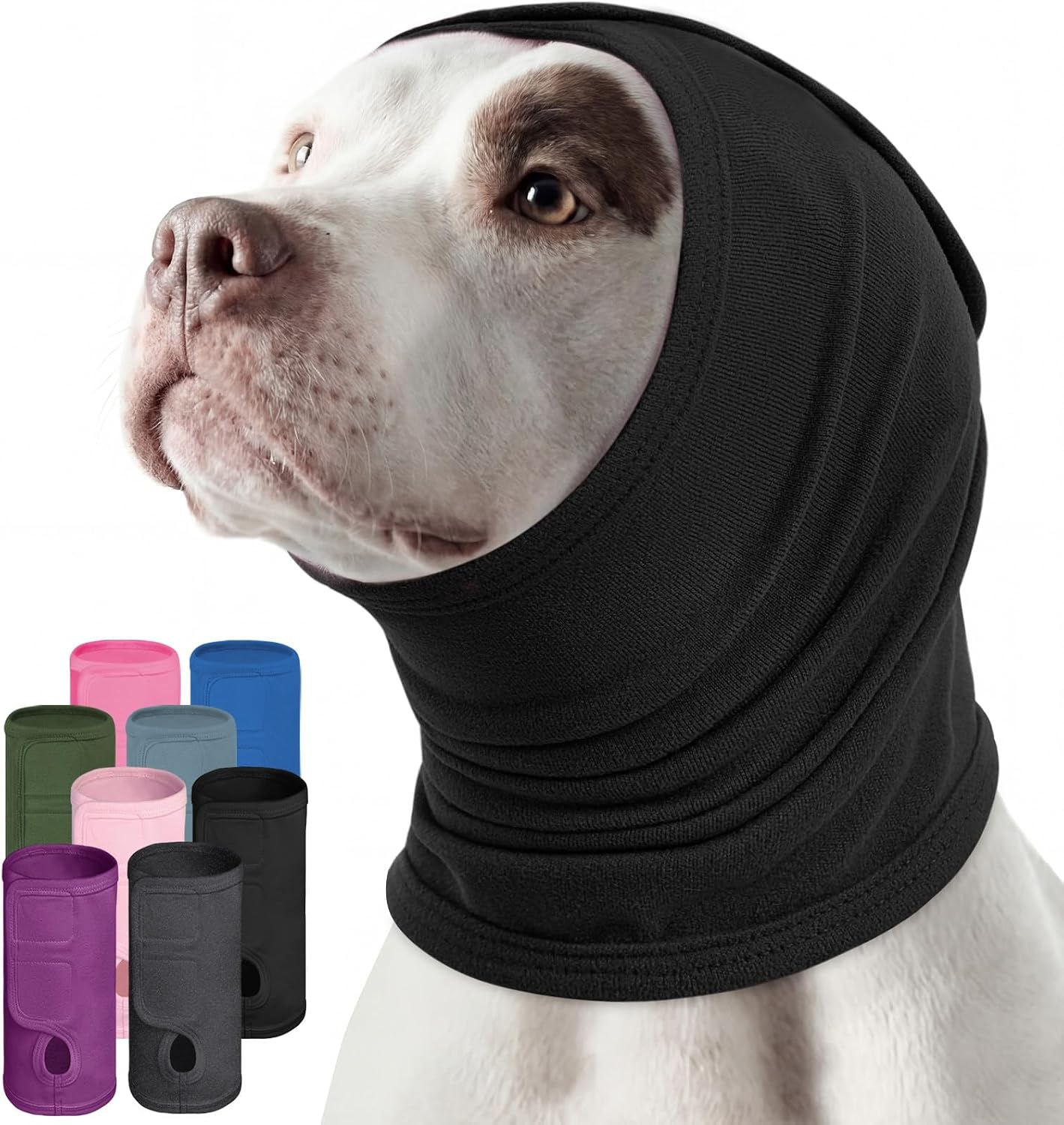 Thumbnail 6 de AOFITEE Dog Calming Hoodie with Soft Ear Muffs: Noise Protection for Anxiety (BlueGrey, XL)