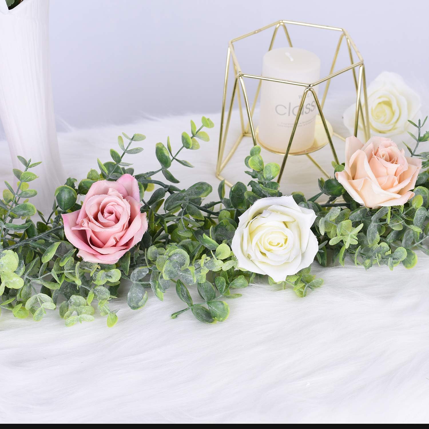 Detalle de DearHouse Faux Eucalyptus Garland 6 ft, 2-Pack