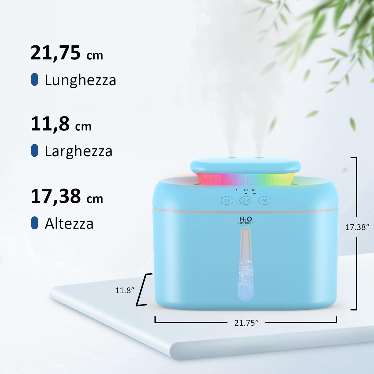 Thumbnail 1 de LKV Umidificatore 2L per Ambiente Bambini con Ugello a Due Vie, Spegnimento Automatico, Timer e Luce Notturna