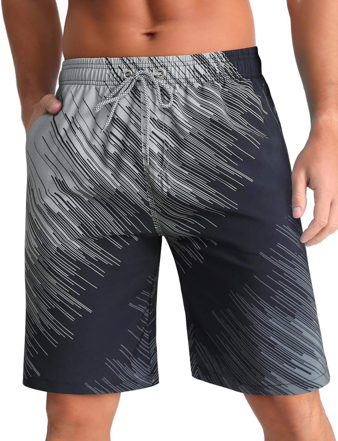 Detalle de iCKER Swimming Shorts Men: Quick Dry Board Shorts with Mesh Lining