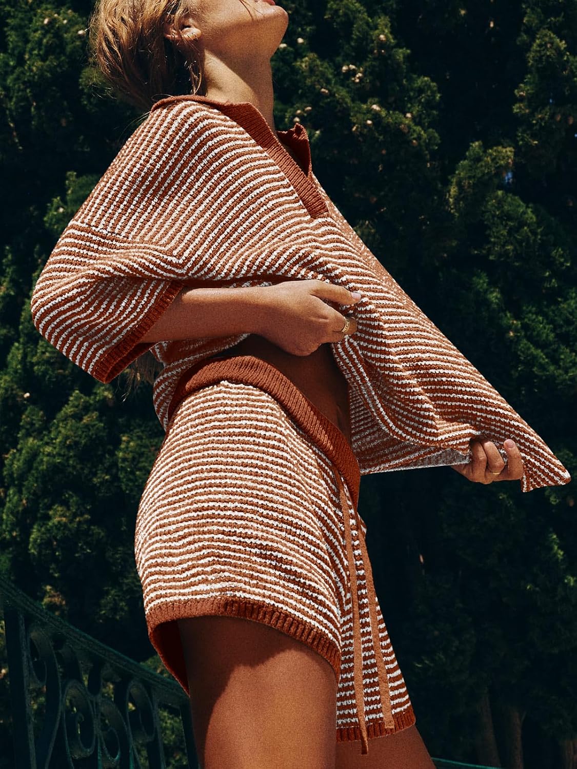 Detalle 2 de Tankaneo Sweater Set High Waisted Shorts 2PC Outfit