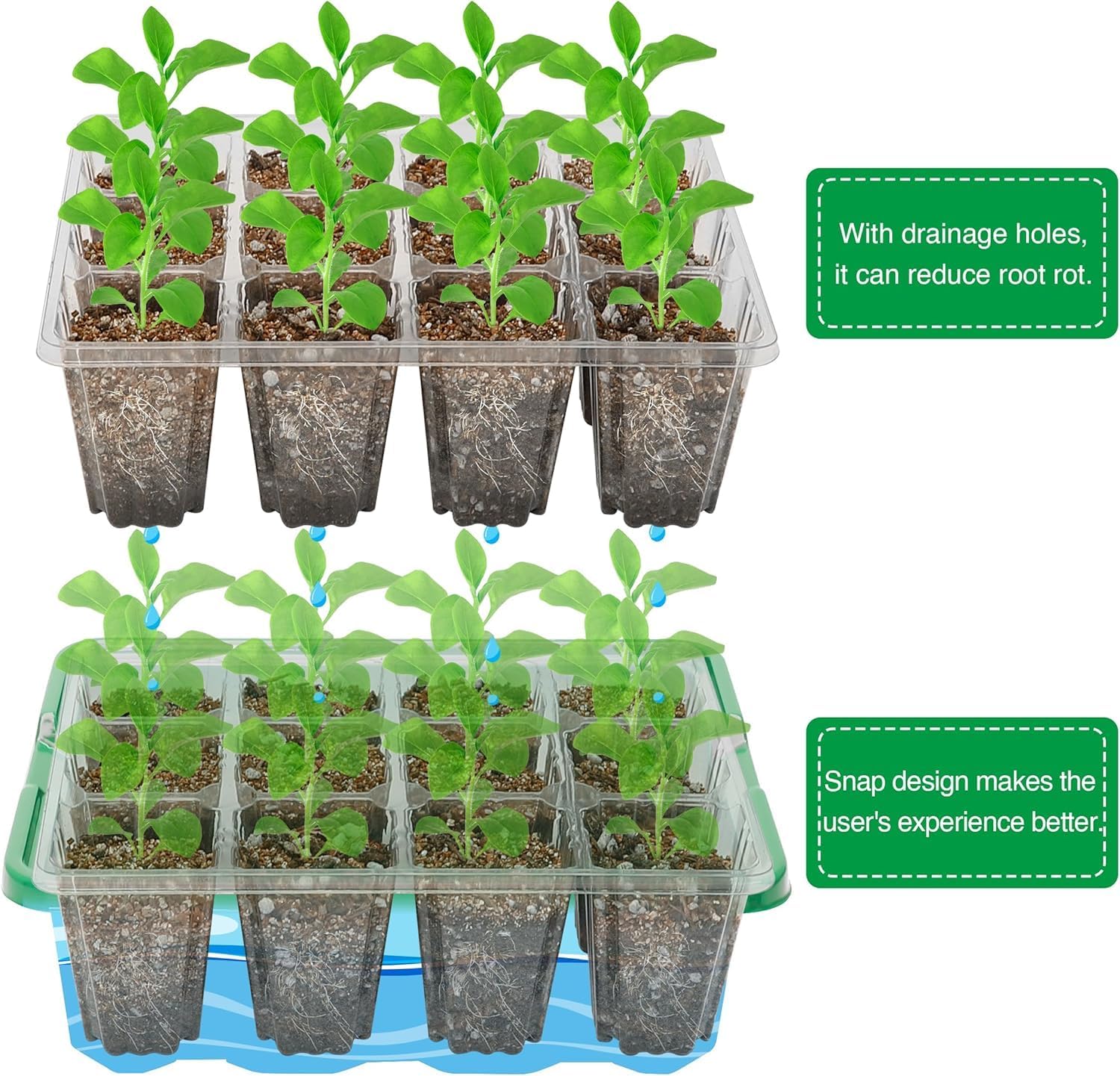Thumbnail 4 de Bonviee Seed Starter Tray Kit with Plant Light