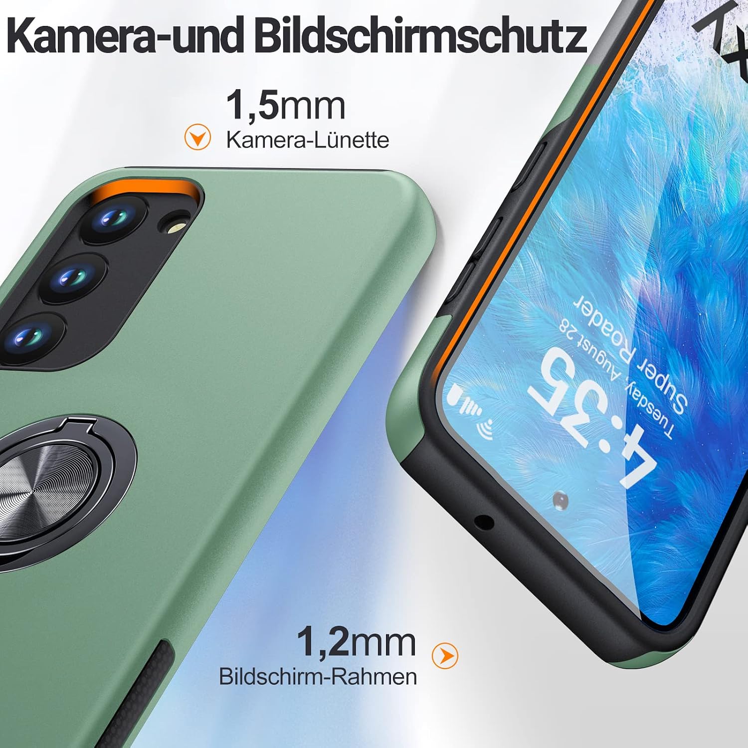 Detalle 2 de KOVASIA Galaxy S23 Hülle mit 360° Ständer