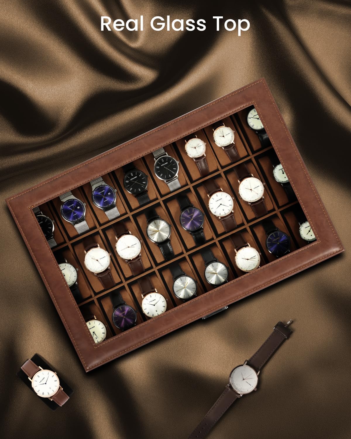 Thumbnail 6 de Uten Caja de Relojes con 24 Compartimentos: almacenamiento seguro y ordenado para tu colección