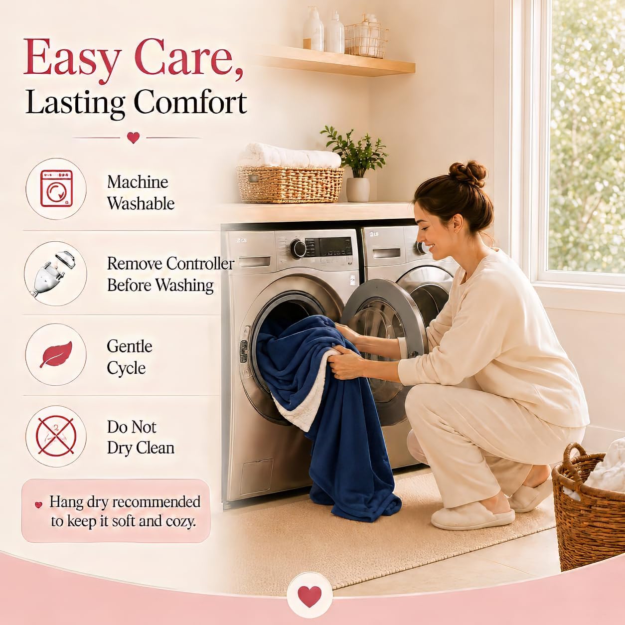 Thumbnail 6 de Arrylins ZQ05B-C8490 Queen Heated Blanket, 6 Heat Settings, Dual Controls