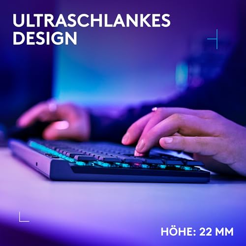 Detalle de Logitech G G515 LIGHTSPEED TKL Kabellose Gaming-Tastatur – QWERTZ, Schwarz (Braune GL-Switches)
