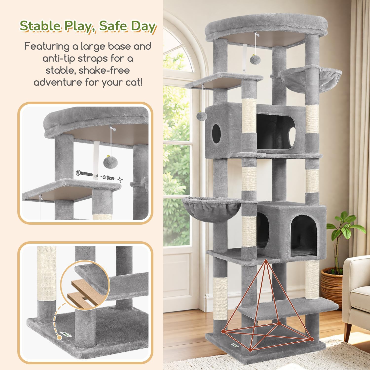 Thumbnail 5 de Globlazer Cat Tree, 74-Inch