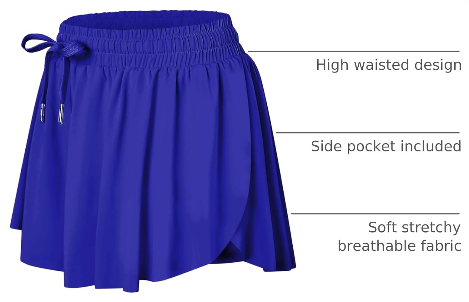 Thumbnail 3 de Wsirmet Flowy 2-in-1 Butterfly Shorts for Women with Pockets