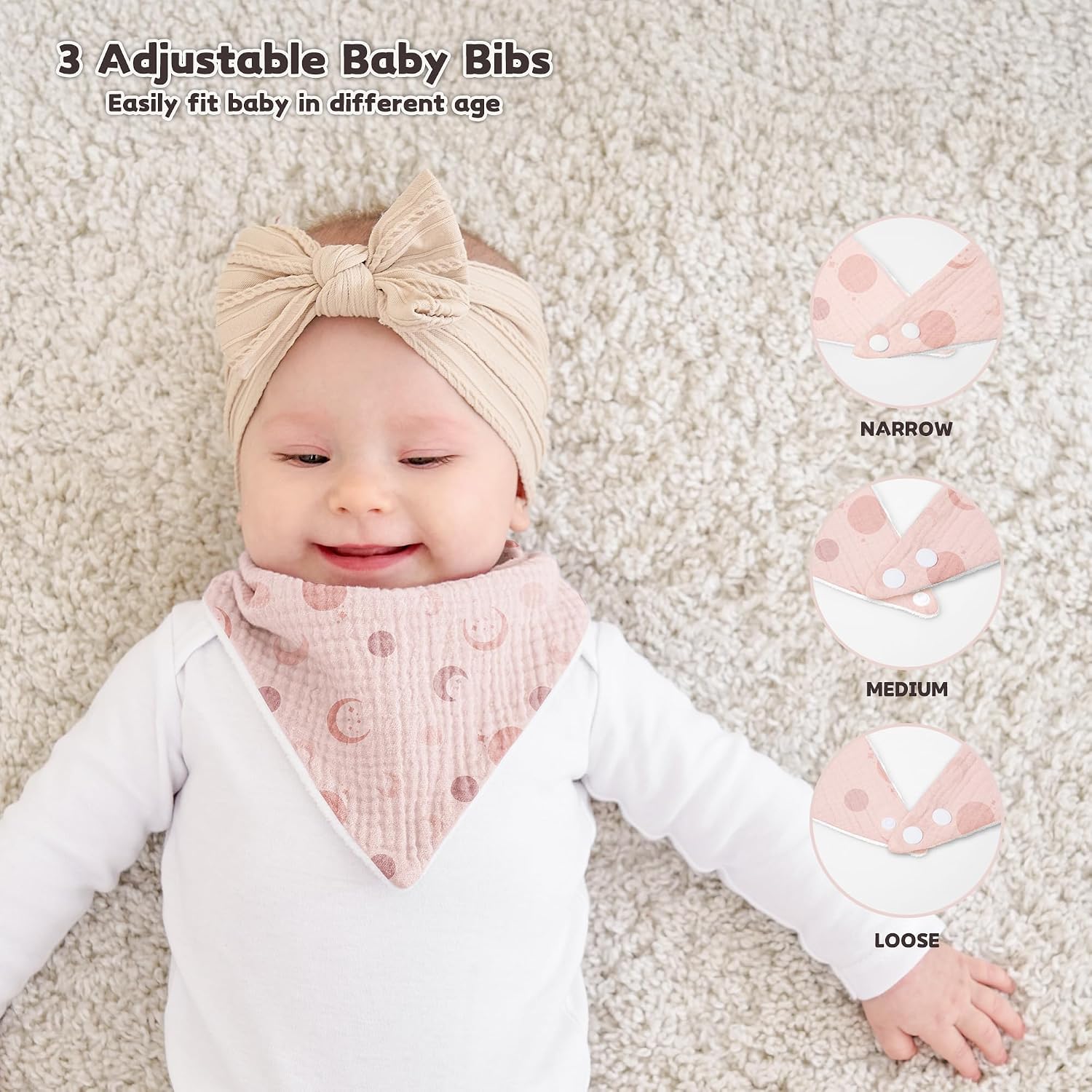 Thumbnail 4 de Susurration Muslin Baby Drool Bibs 6 Pack