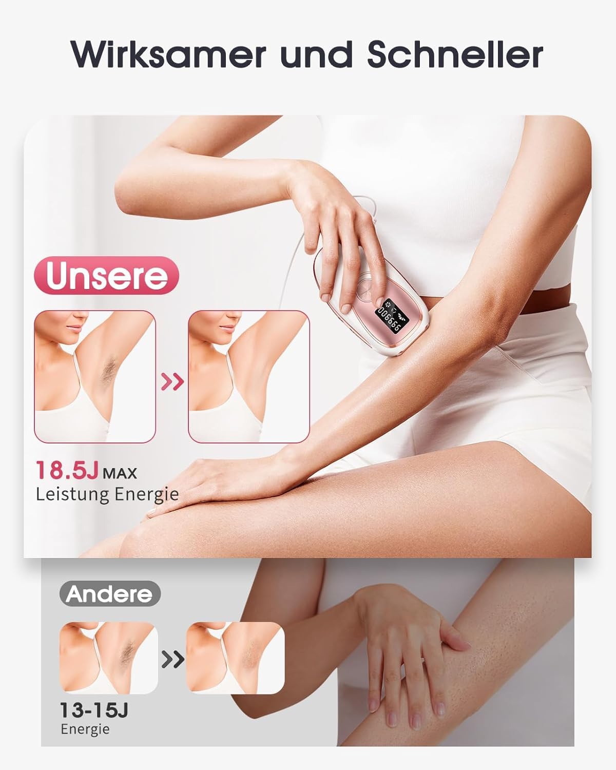 Thumbnail 2 de Haarlosy IPL Gerät – Haarentfernung mit Kühlfunktion TD005, 999.900 Lichtimpulse, 5 Energiestufen