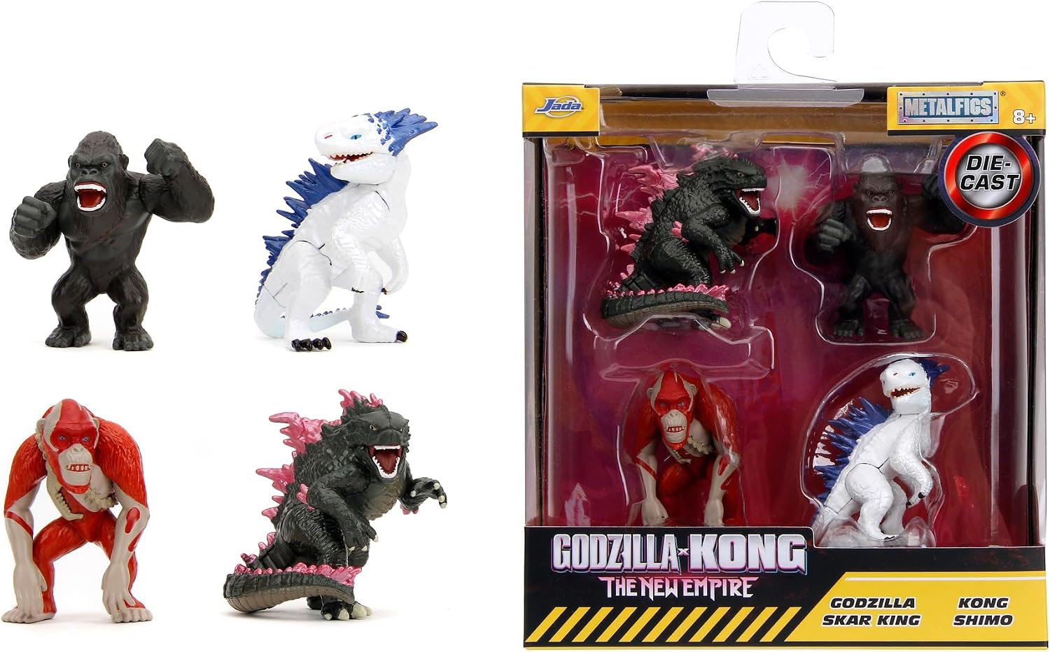 Detalle de Jada Toys Juego de 4 Figuras Godzilla x Kong 6,5 cm