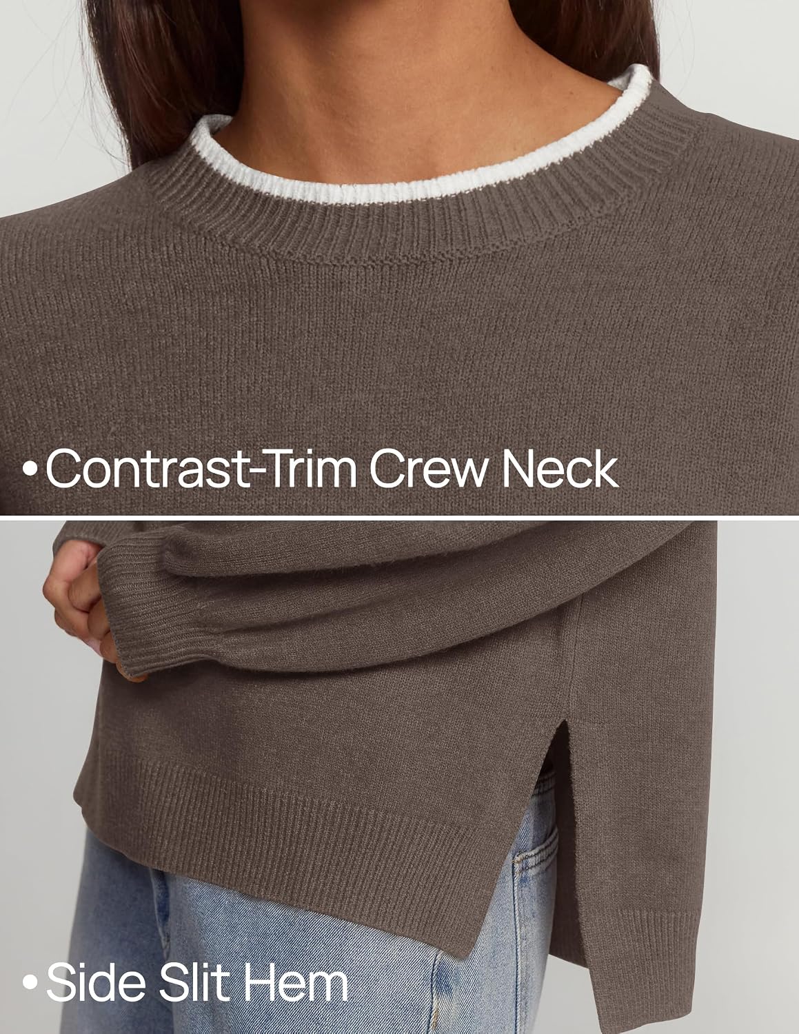 Thumbnail 3 de ZESICA Women's Oversized Sweater, Crewneck