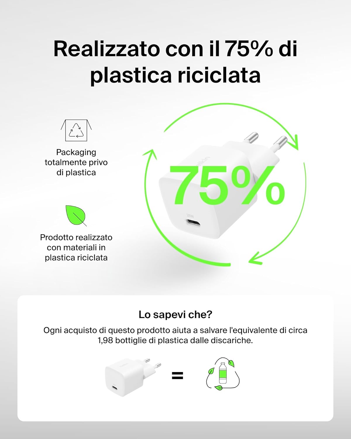 Thumbnail 6 de Belkin Caricatore USB-C da 25 W: ricarica rapida PD 3.0 con PPS, compatibile con iPhone, Galaxy, Pixel e altro