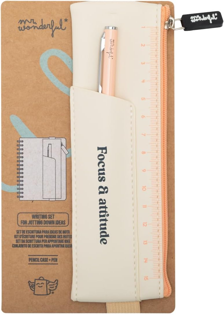 Detalle de Mr. Wonderful Set de escritura beige 15 cm ✏