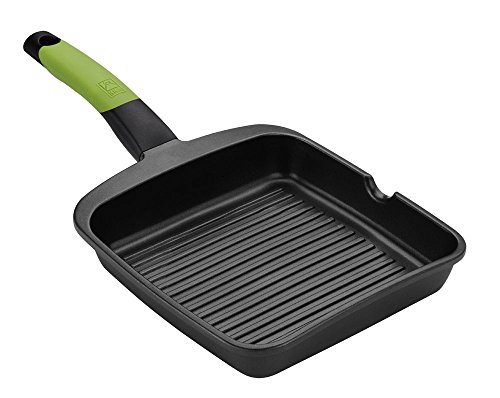 BRA Prior Grill – Asador de aluminio fundido para inducción, 28 cm