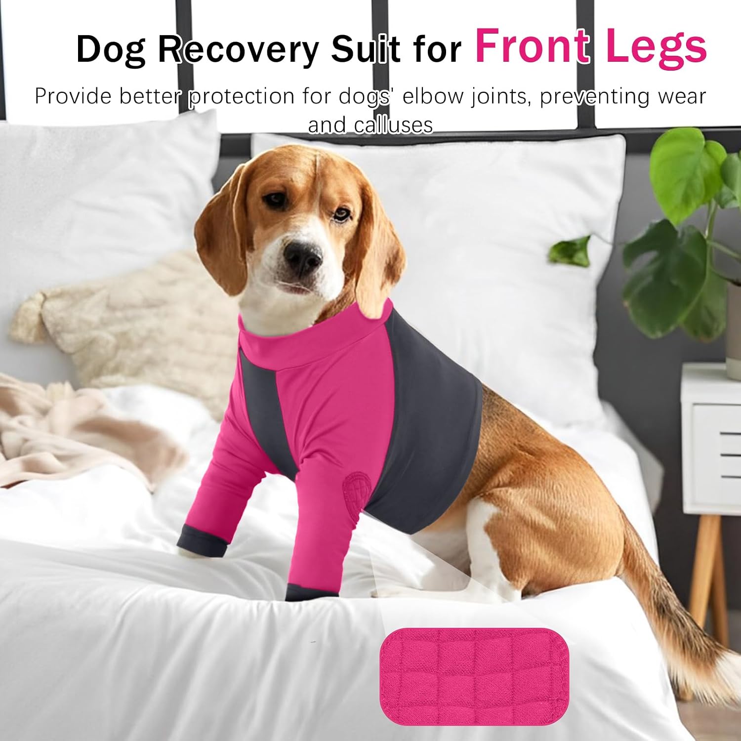 Detalle 2 de LeLePet Dog Body Suit After Surgery – Rose Red, XL