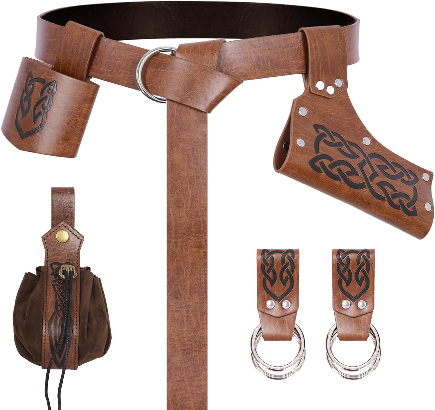 Thumbnail 6 de 6-Piece Medieval Renaissance Sword Belt Set for Pirate Costumes