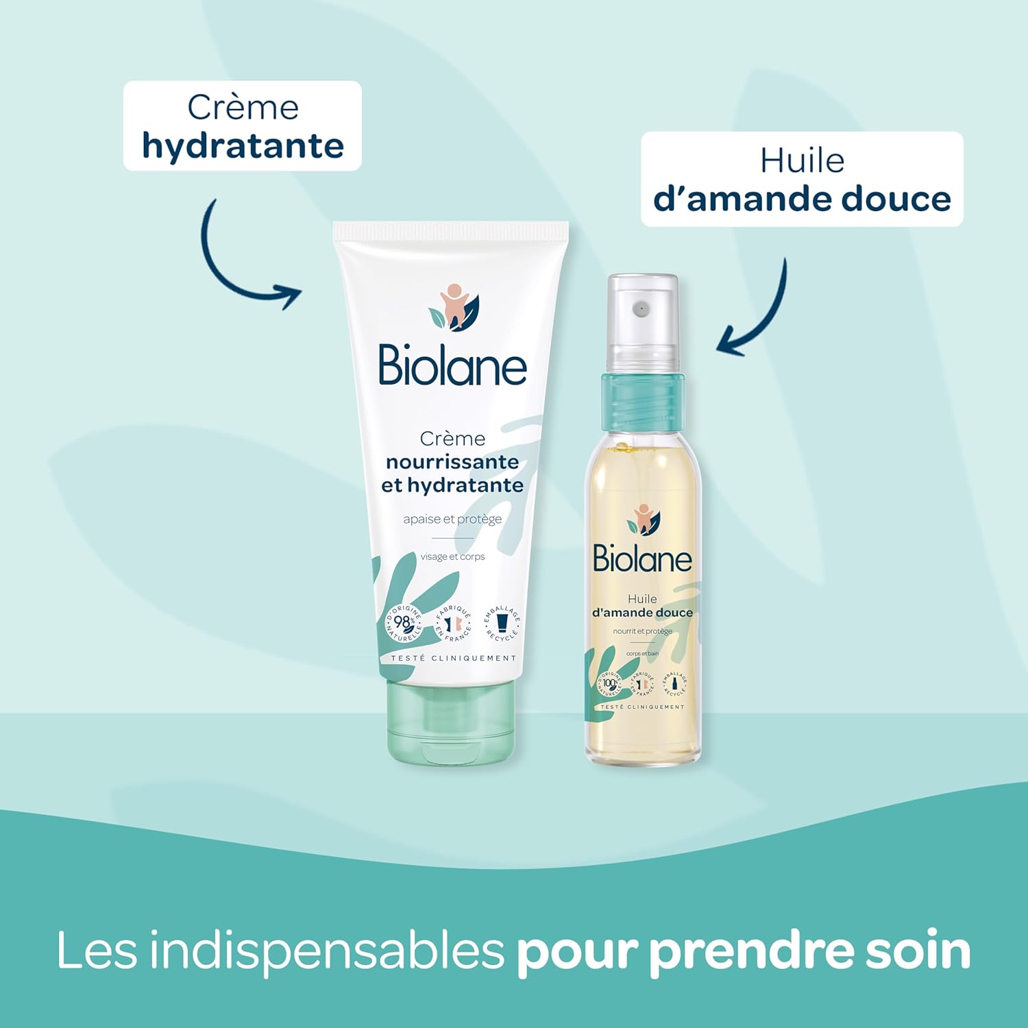 Thumbnail 2 de Kit Toilette & Soins Bébé Biolane : eau de toilette, crème visage & corps, huile d’amande douce et gel coiffant