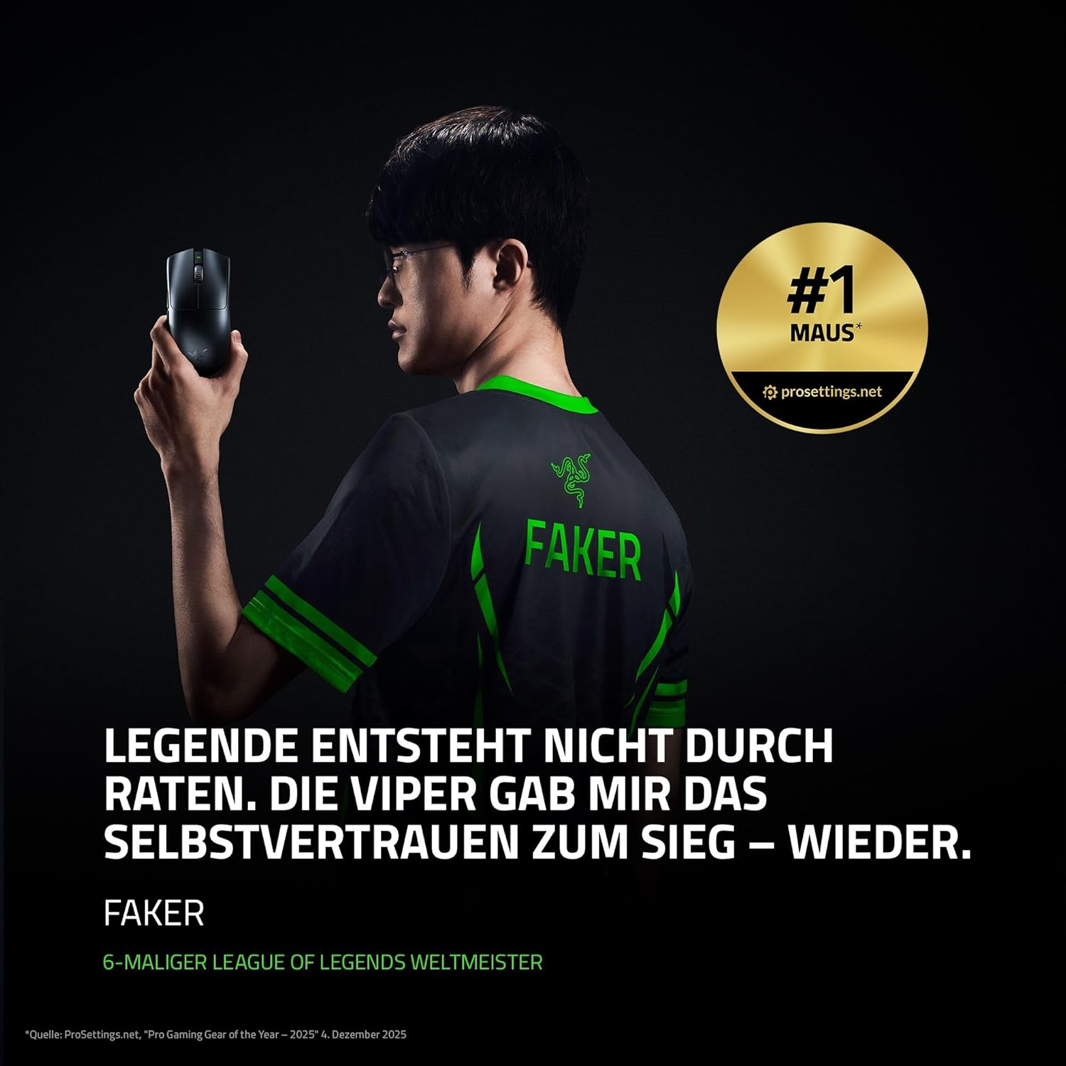 Thumbnail 1 de Razer Viper V3 Pro – ultraleichte kabellose Esports-Gaming-Maus (8K HyperPolling, 35K-Sensor, 55 g) in Weiß