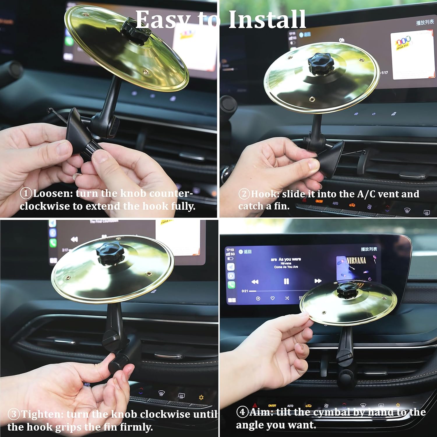 Thumbnail 5 de Homelavie Car Vent Cymbal, Stainless Steel