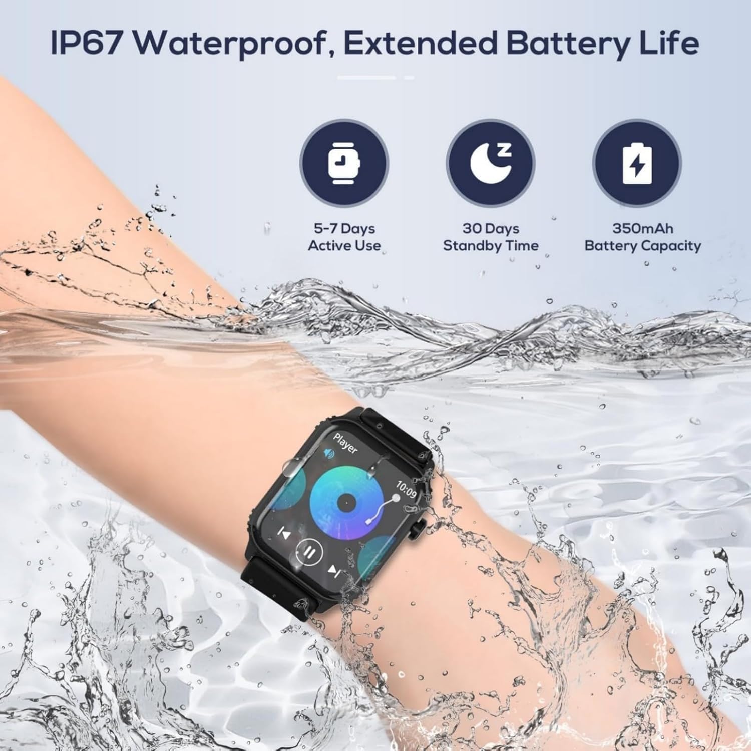Thumbnail 3 de TRAUSI TG08 Smart Watch for Women & Men (1.83-inch HD, 120 sports modes, IP67)