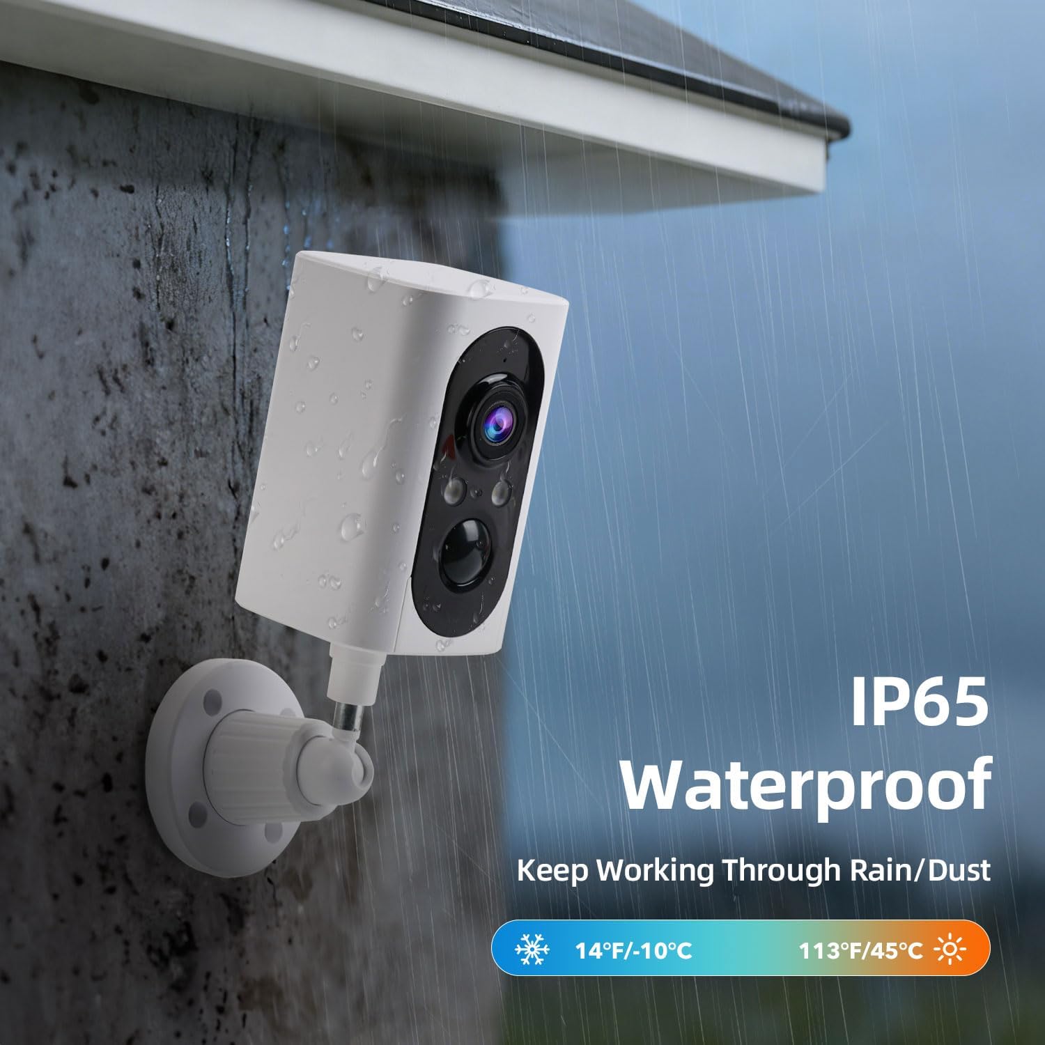 Thumbnail 6 de Security Cameras Wireless Outdoor 2-Pack (355° Pan, 2K, Color Night Vision, WiFi Battery, PIR Alerts, 2-Way Talk, IP65) — Spotlight & Siren
