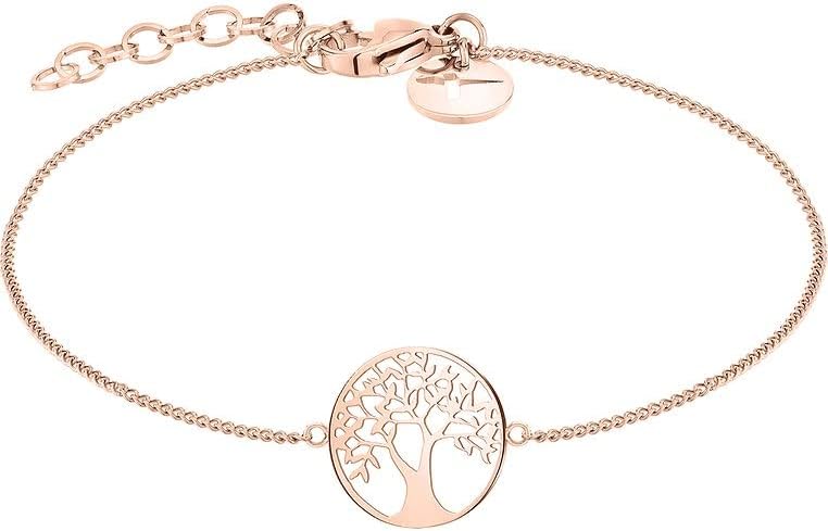 Detalle de Tamaris Arm-Schmuck Tree of Life Armband aus Edelstahl – verstellbar 17–21 cm, Geschenkverpackung