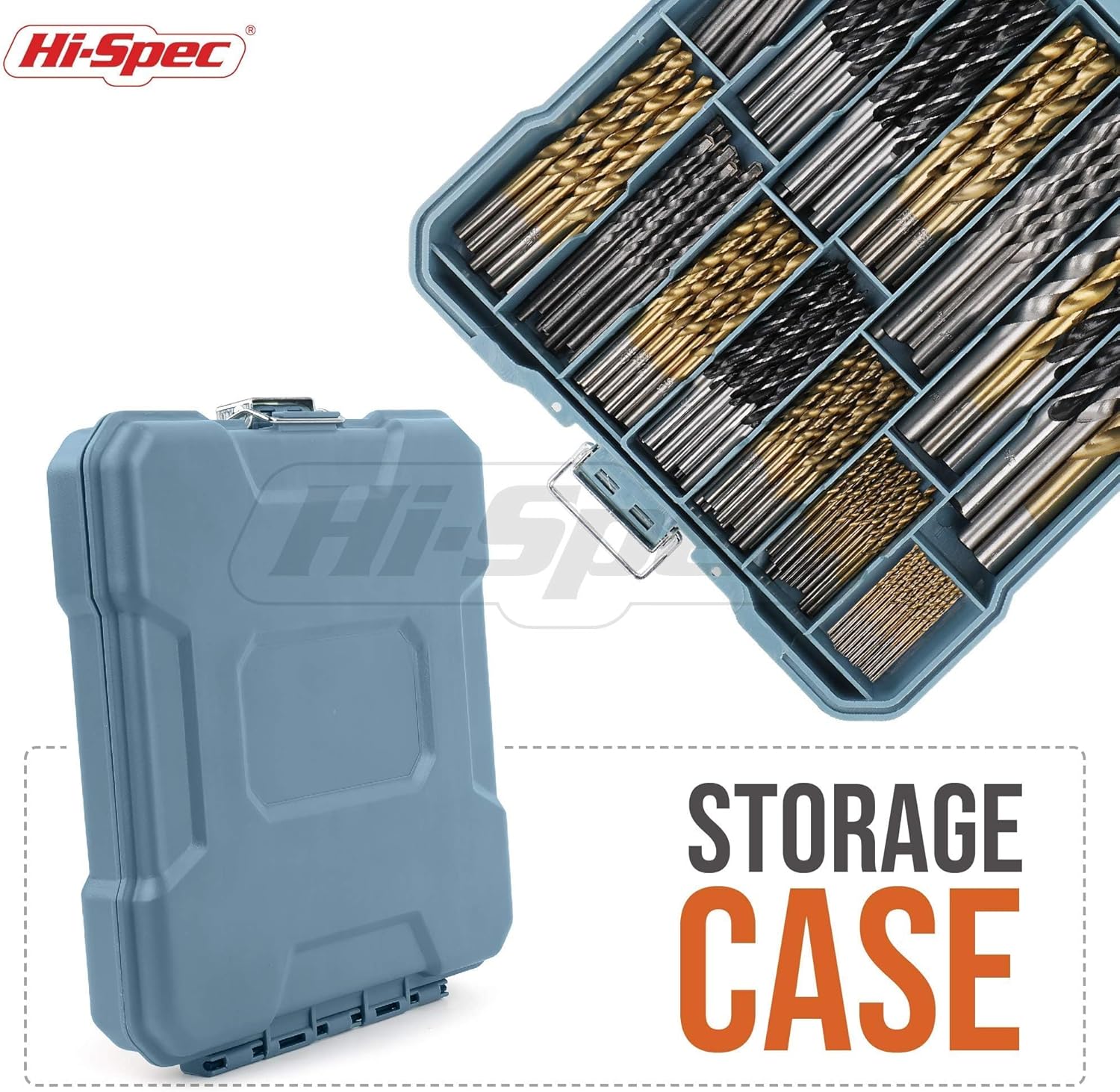 Thumbnail 3 de Hi-Spec Set di punte da trapano in custodia – 130 pezzi HSS titanio rivestito per legno, metallo e muratura