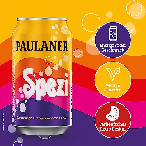 Thumbnail 1 de Paulaner Spezi Erfrischungsgetränk mit Cola & Orange – 24x0,33l, EINWEG