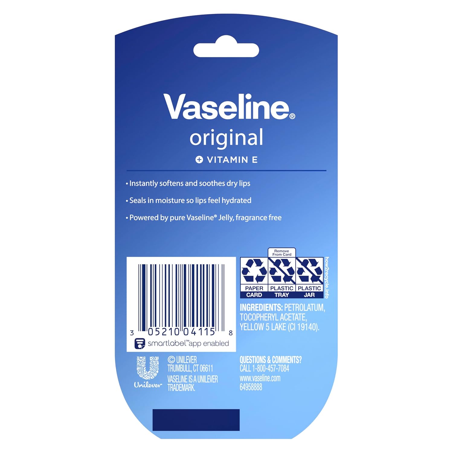 Detalle 2 de Vaseline Lip Therapy Original Mini Lip Balm, 0.5 oz, 2 Count