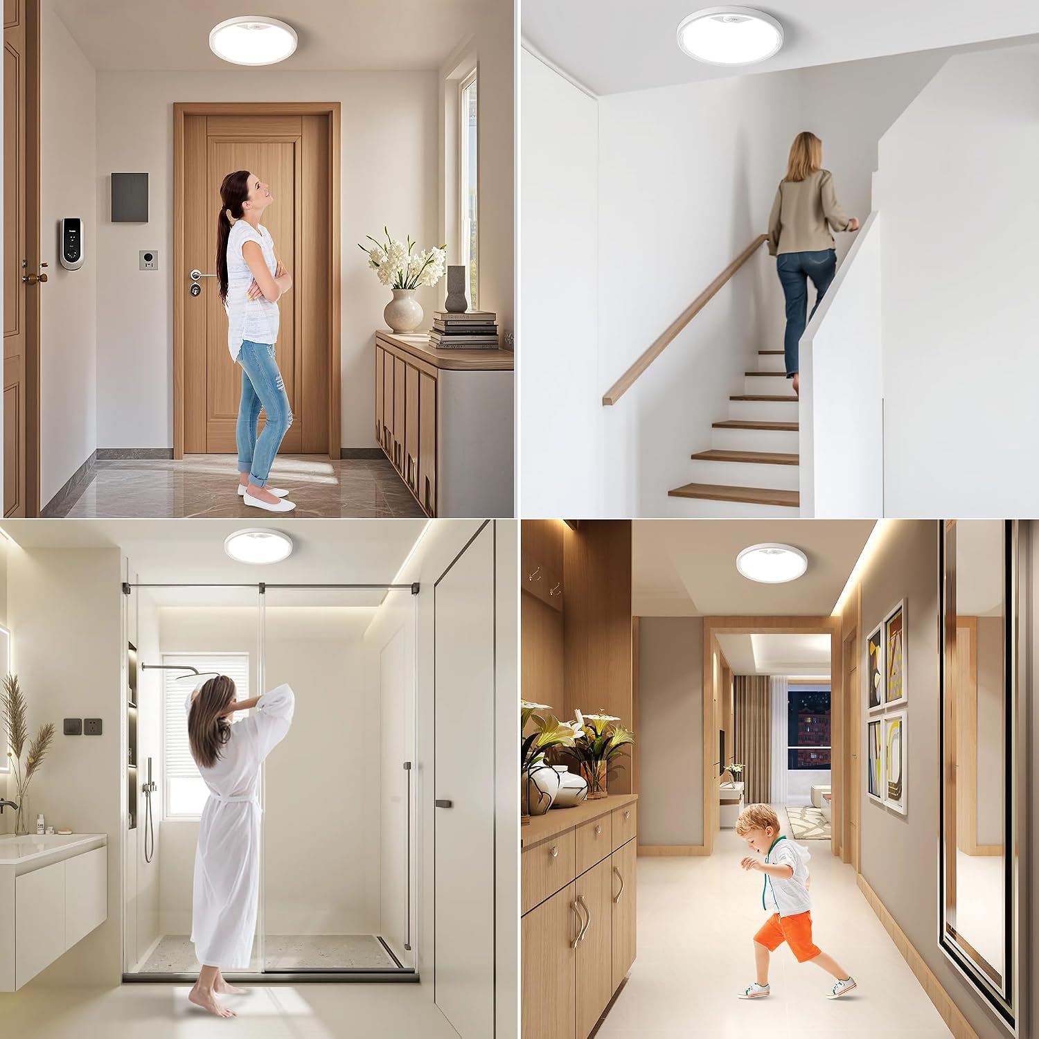 Thumbnail 6 de EASY EAGLE LED-taklampa med rörelsesensor, 18 W, tre färgtemperaturer, 2-pack