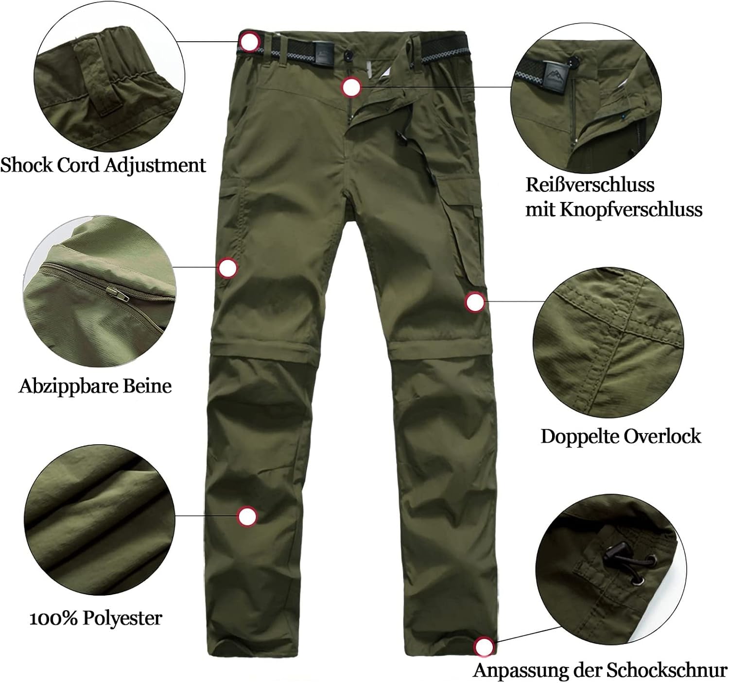 Thumbnail 2 de JOMLUN Wanderhose für Jungen – Abnehmbare Beinschnitte, leichte Trekkinghose mit UV-Schutz