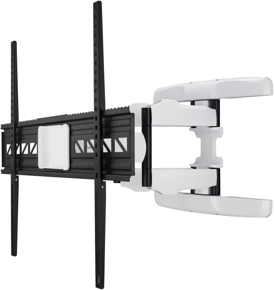 Detalle 2 de Hama schwenkbare & neigbare ausziehbare TV-Wandhalterung für 32–65 Zoll (VESA 100×100 bis 400×400, bis 35 kg) schwarz-weiß