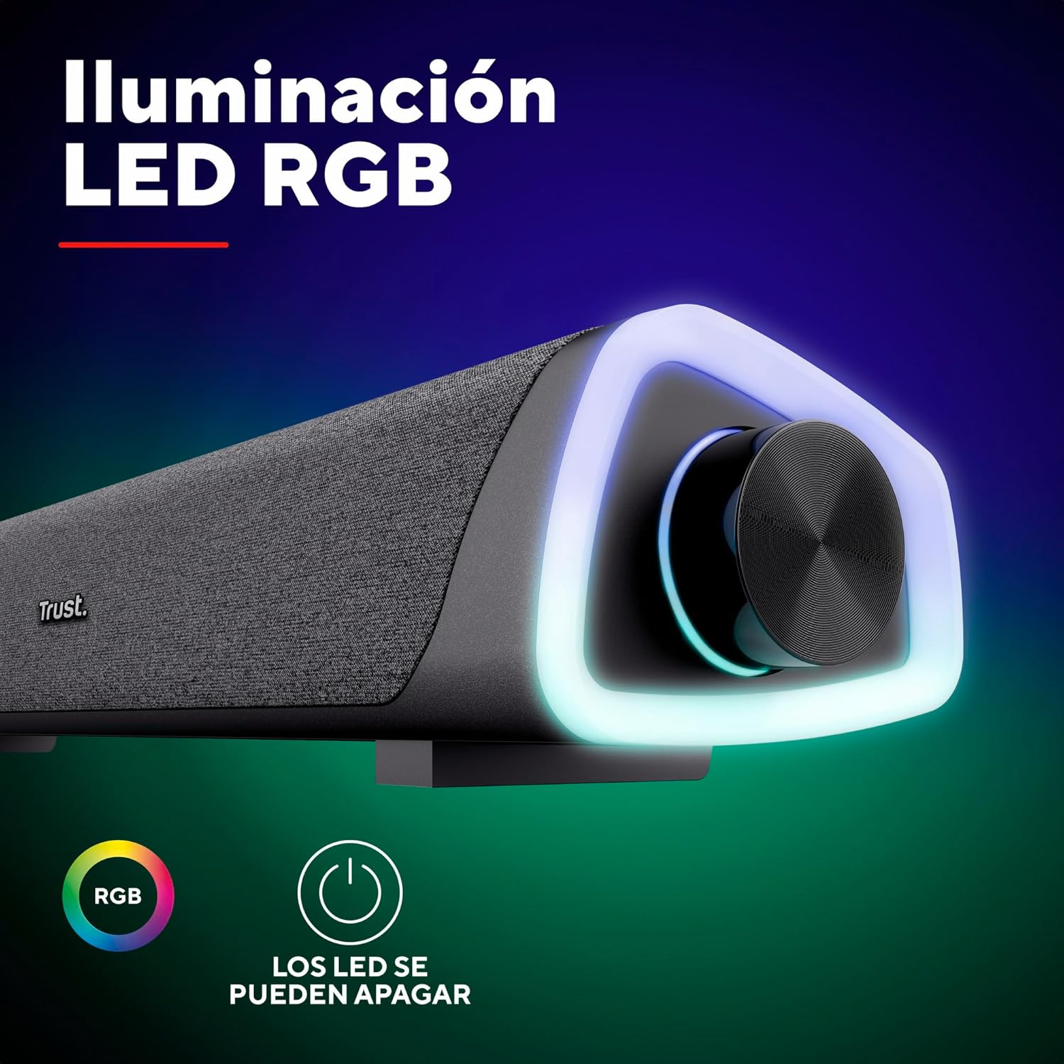 Thumbnail 4 de Trust Liro Barra de Sonido PC 12W con LED RGB