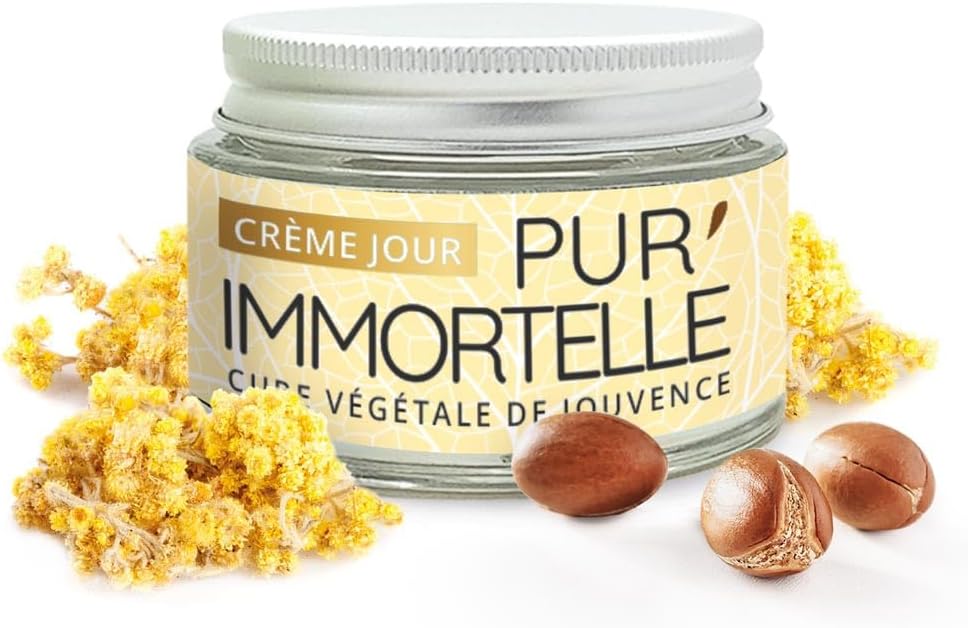 Detalle de Crème Visage Jour Pur'Immortelle Bio – Soin anti-âge de PROPOS'NATURE (50 ml)
