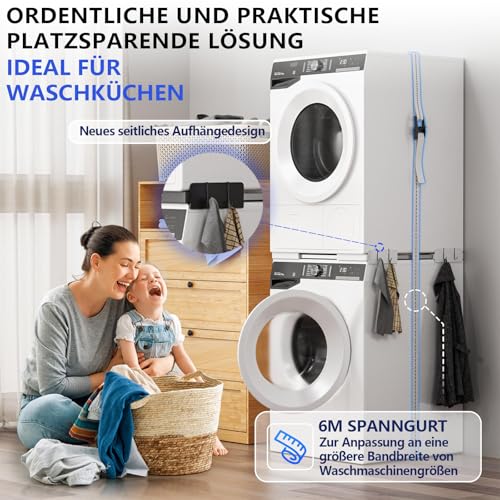 Thumbnail 3 de JHCHU Slimline Waschtrockner-Stapelset – universeller ultradünner Rahmen für 45–68 cm Geräte