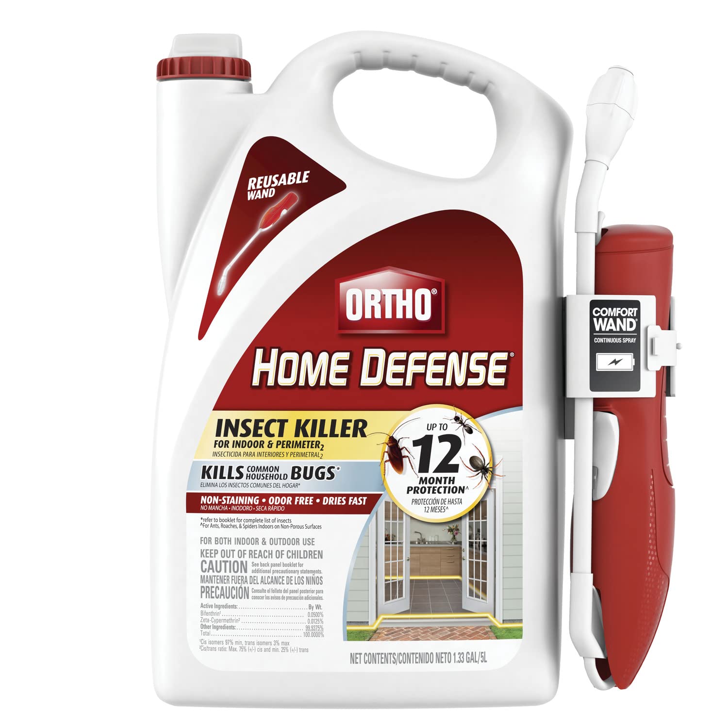Detalle de Ortho Home Defense Insect Killer for Indoor & Perimeter2 with Comfort Wand, 1.33 gal