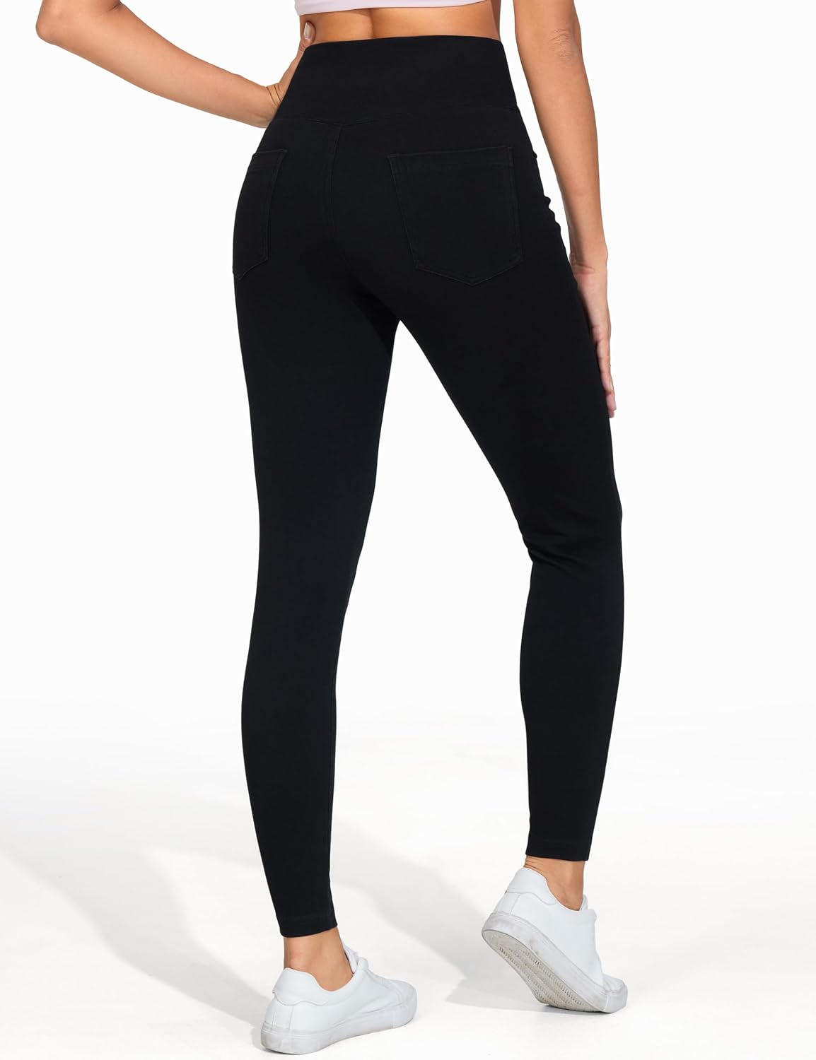 Thumbnail 1 de THE GYM PEOPLE Women's V Cross High Waist Jeggings, Skinny Fit, Four Pockets