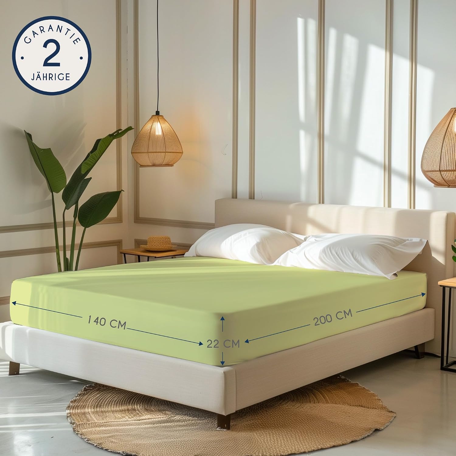 Detalle 2 de Dreamzie Spannbettlaken 140x190/200 Jersey