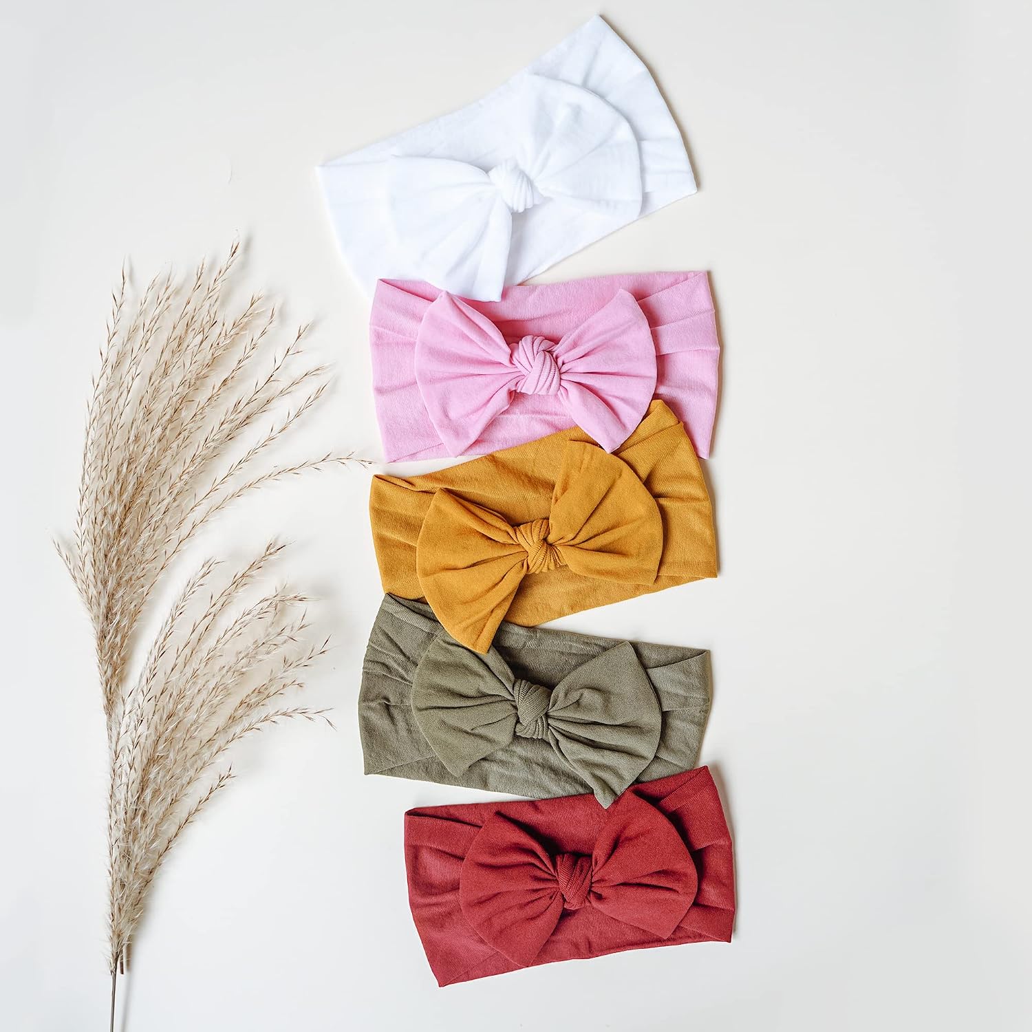 Detalle de Prohouse Baby Girl Bows and Nylon Headbands, 20-Piece Stretchy Set