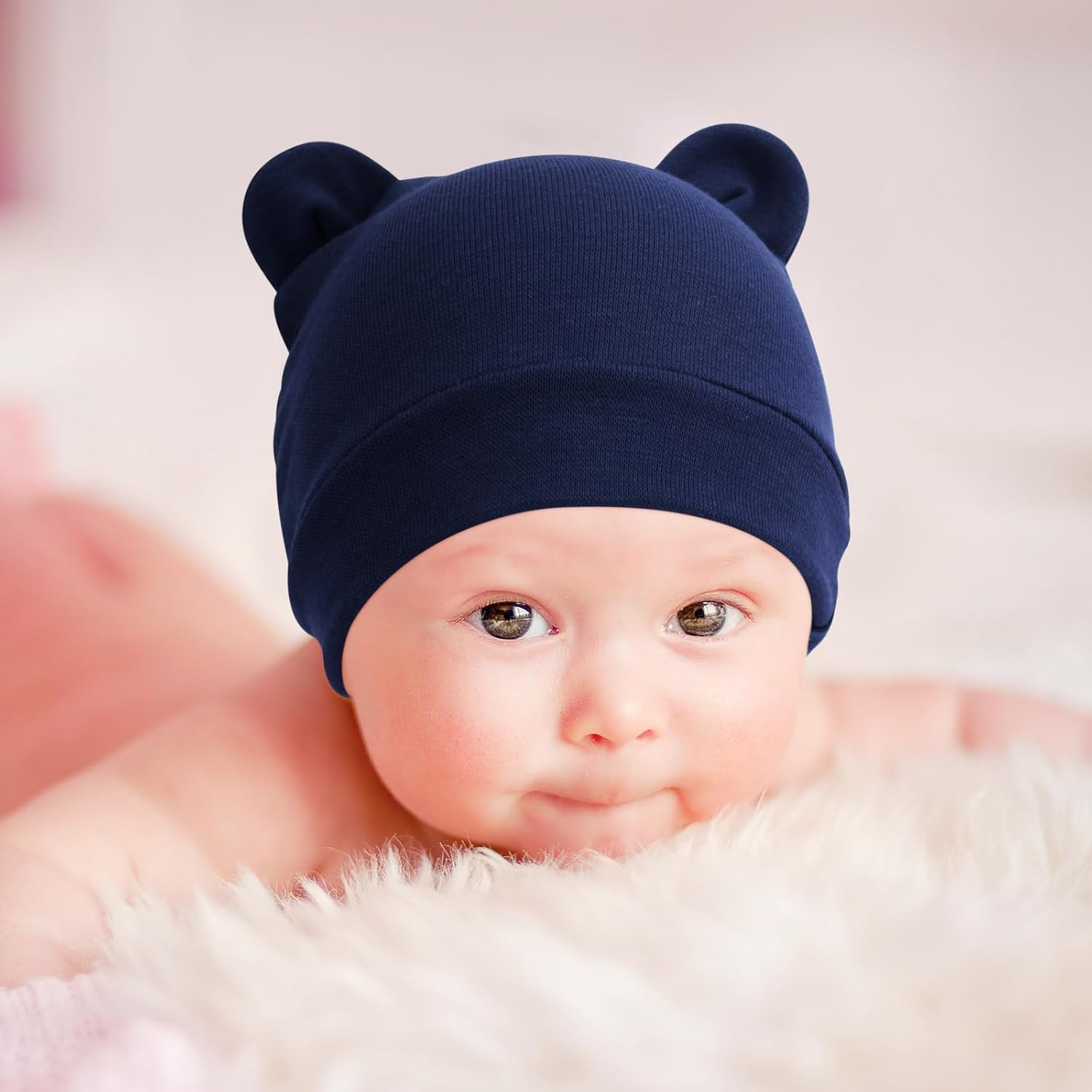 Thumbnail 3 de DRESHOW Newborn Baby Hats Mittens Set with Bear Ears – 0-6 Months