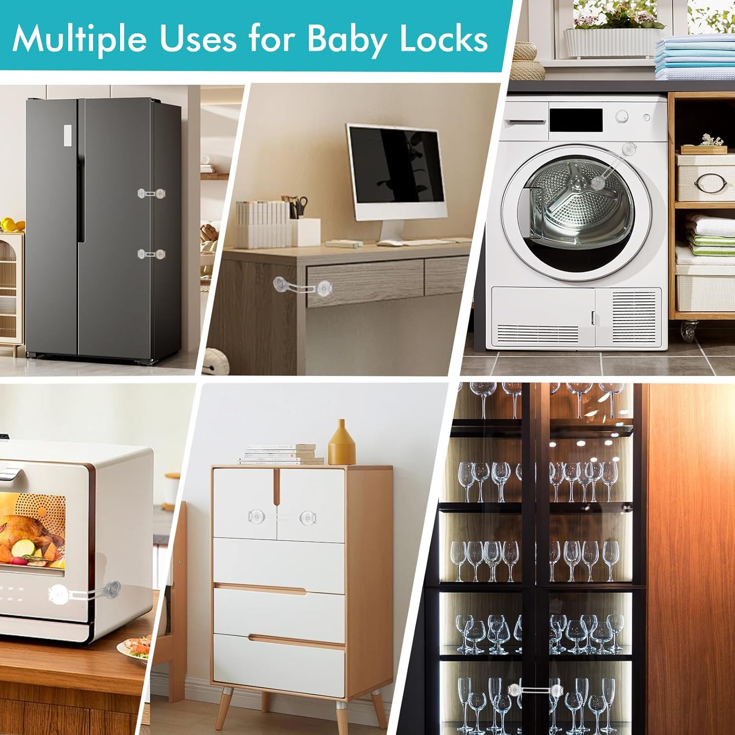 Thumbnail 3 de AiQInu Chiusura cassetti per bambini 12 pezzi 🚪